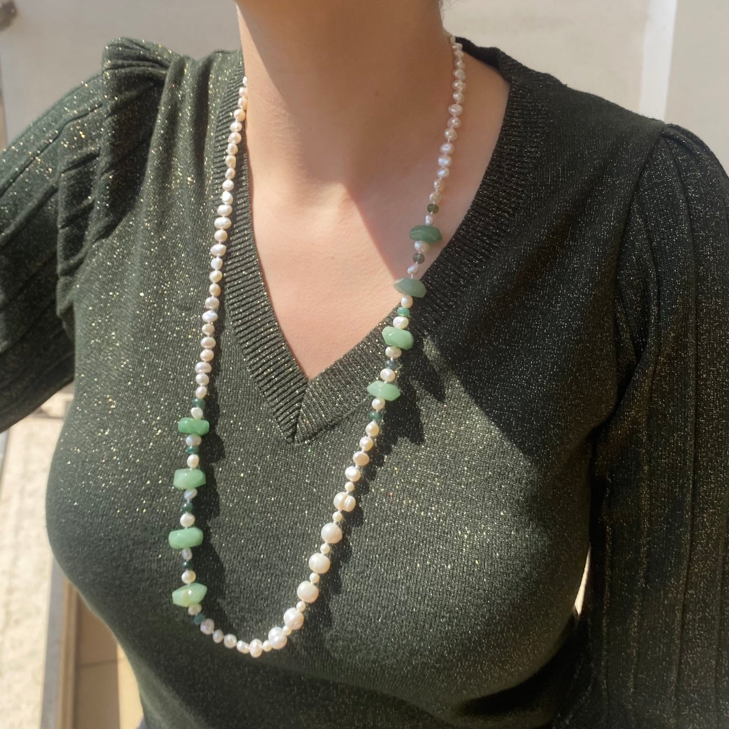Sautoir Jade et Agate