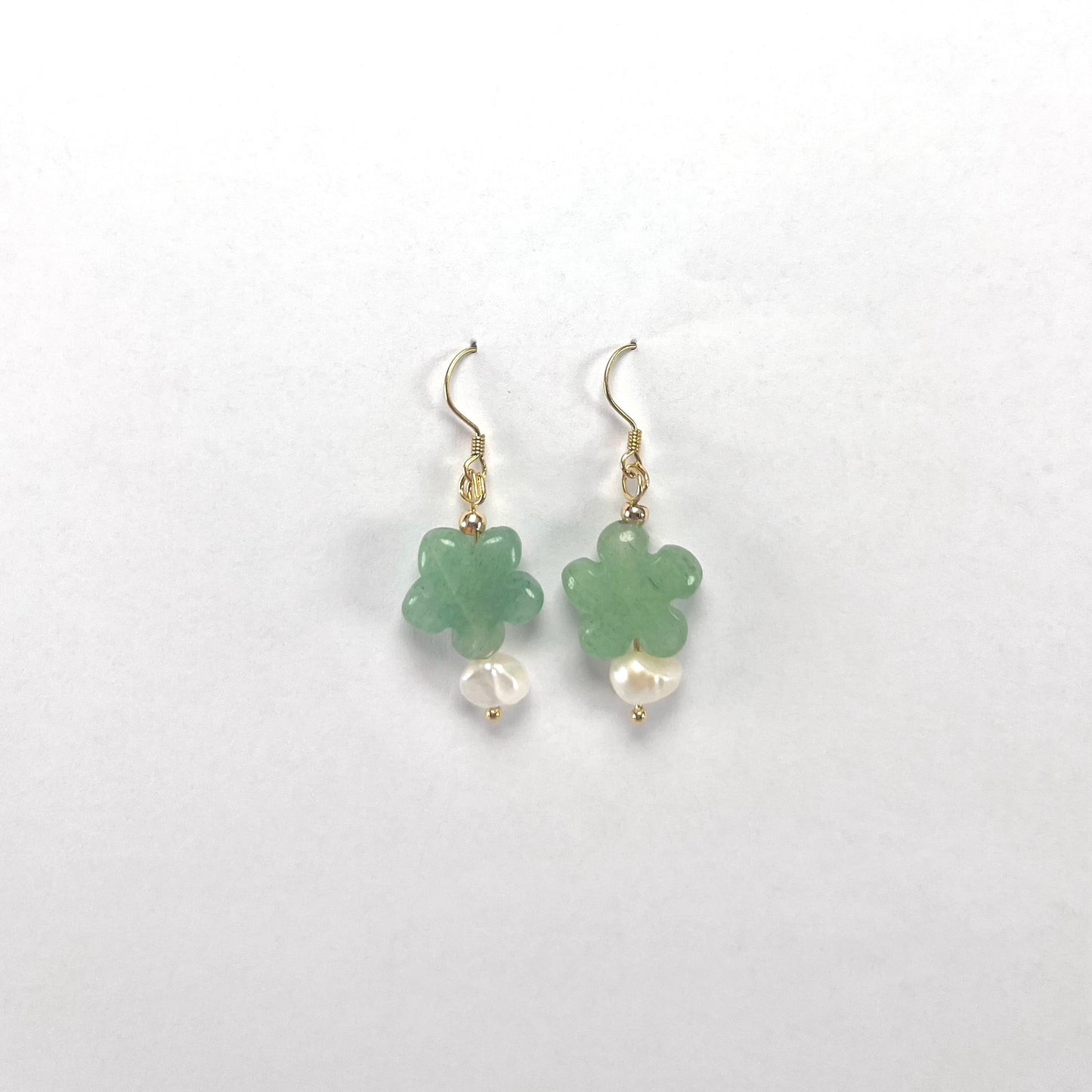 Boucles d’oreilles Fleurette verte